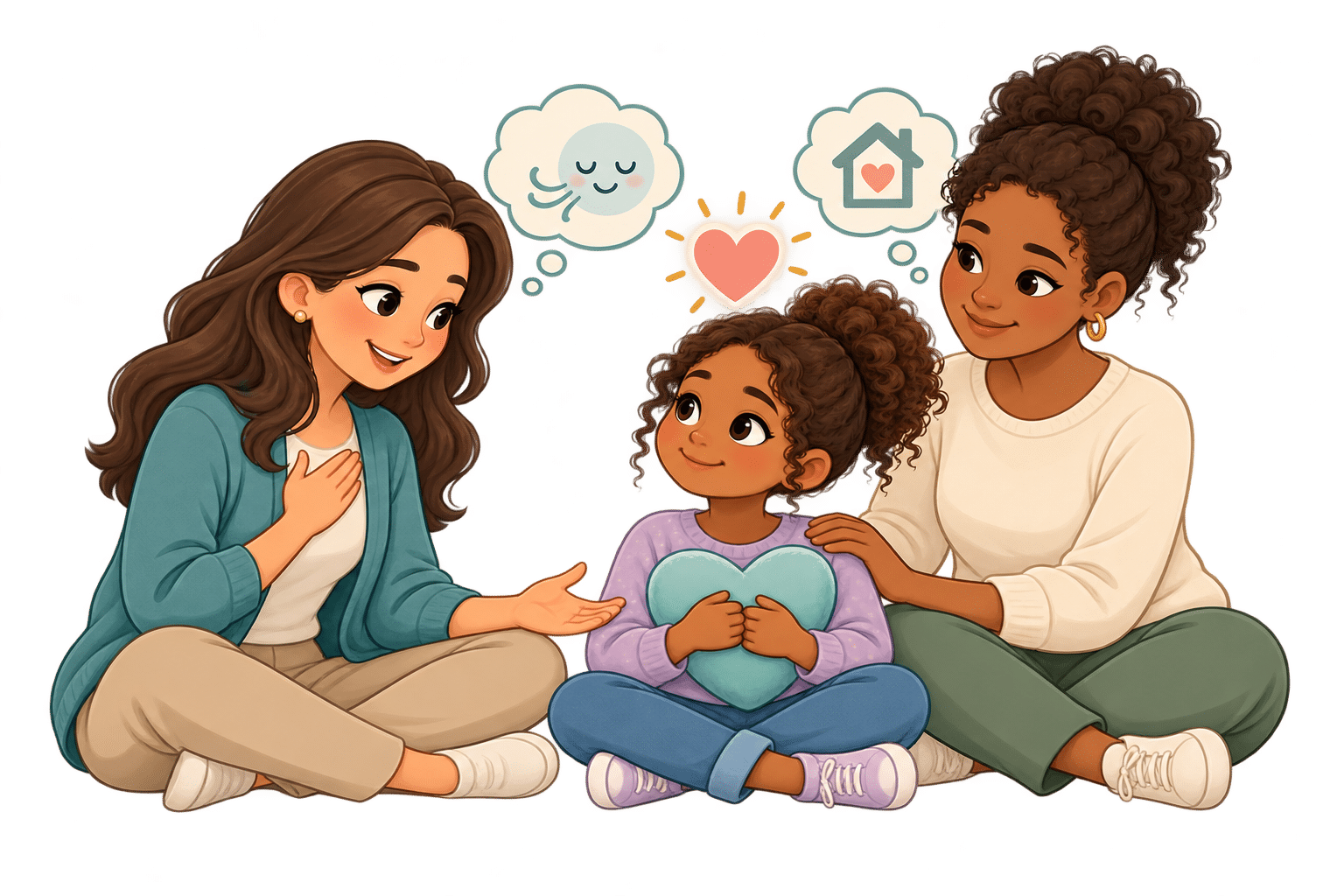 Child therapy with heart cushion
