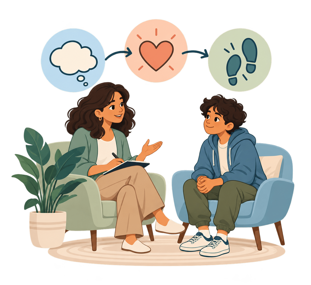 Cognitive behavioral therapy conversation