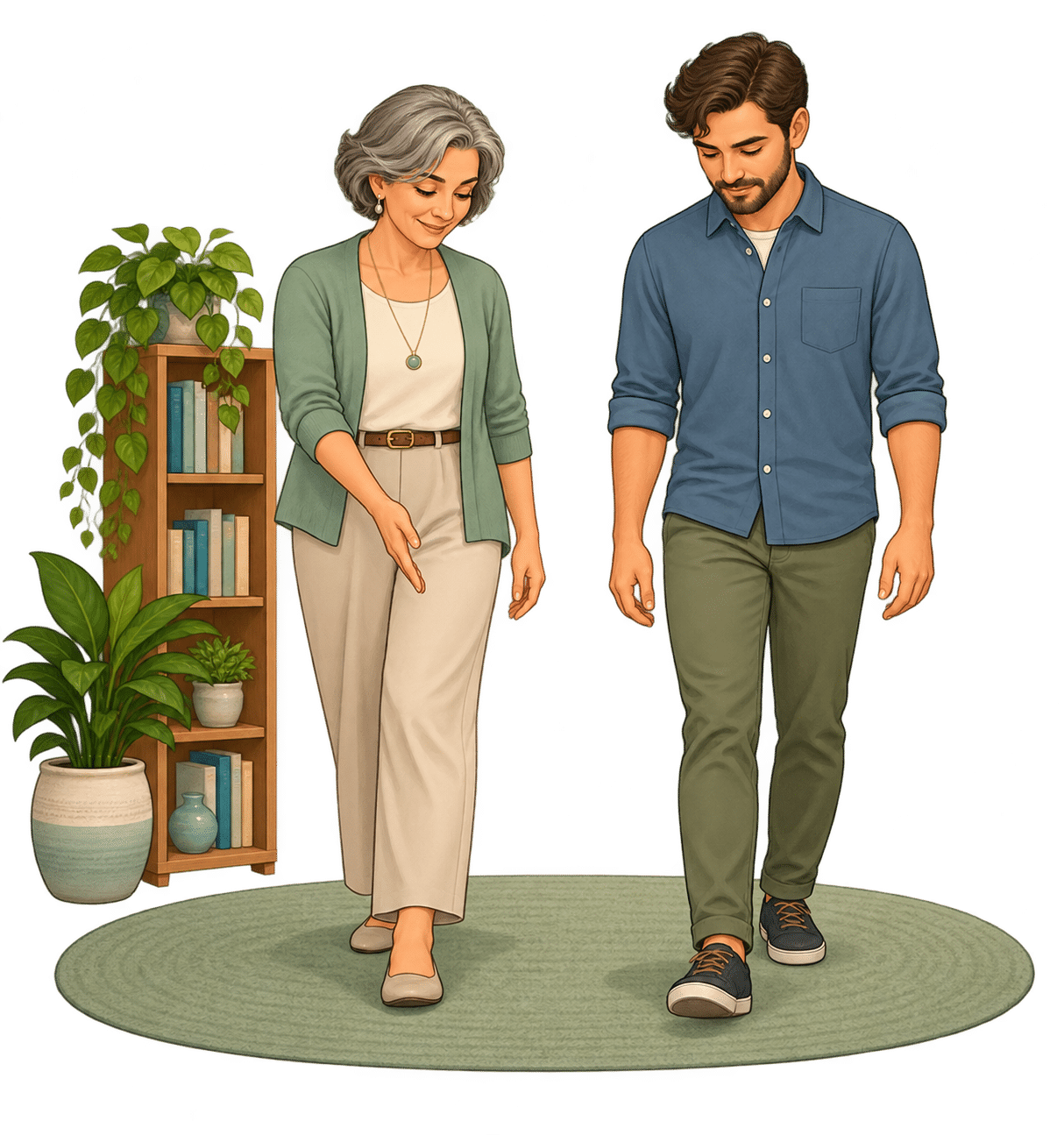 Therapist-guided mindful walking